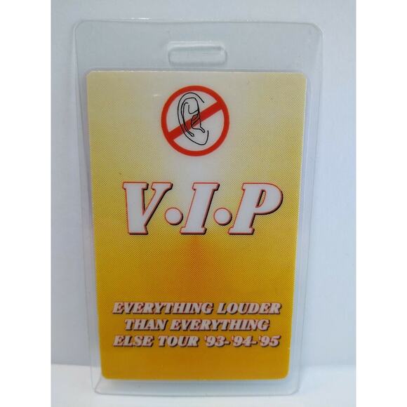 Meat Loaf Vintage Original Laminated Backstage Pass VIP Concert Tour 1993-1995 - Picture 2 of 4